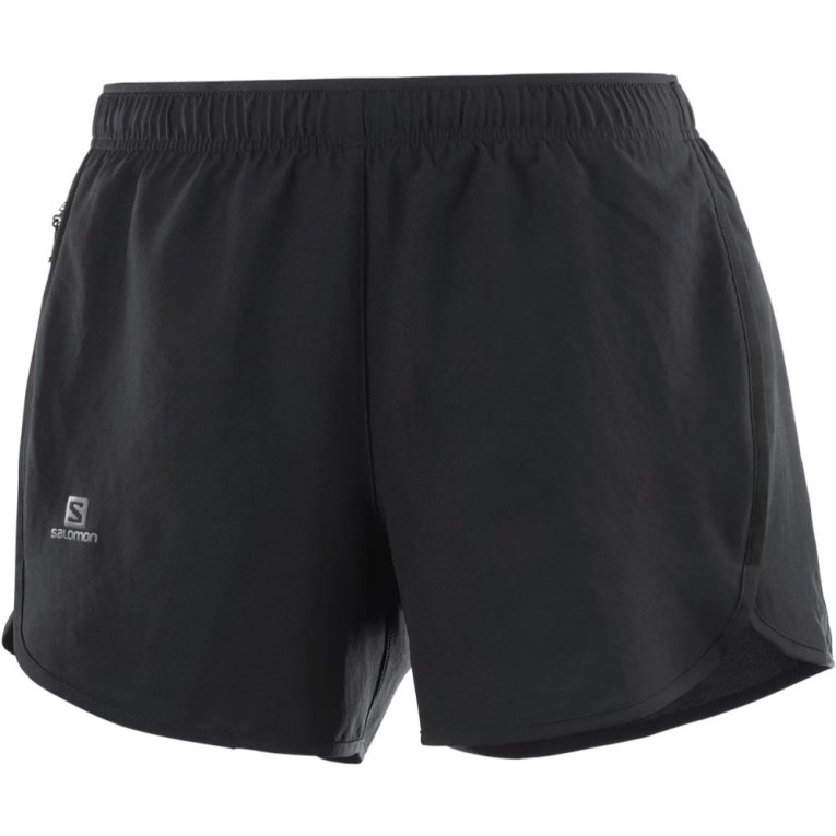 Black Salomon Agile Women's Running Shorts | PH 62798B